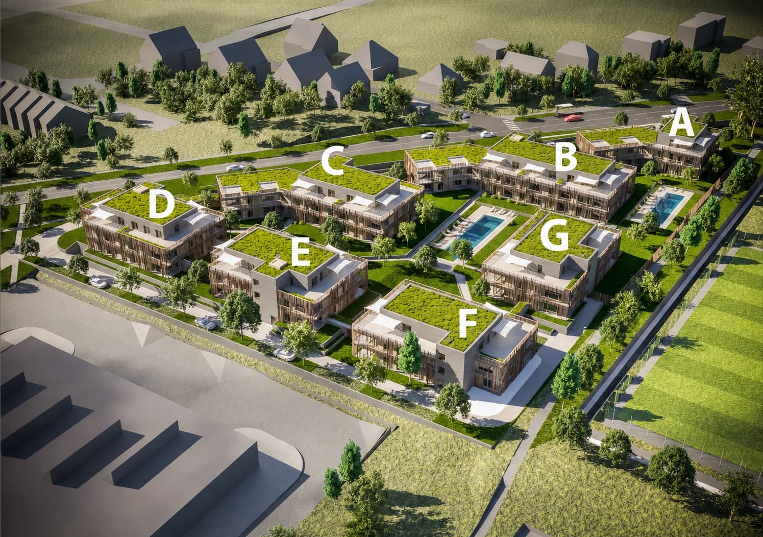 Elysium Garden helyszínrajz — A–G épület, I. ütem